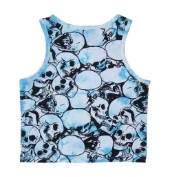 BROKEN PROMISES Catacombs Crop Tank Lt Blue Sets