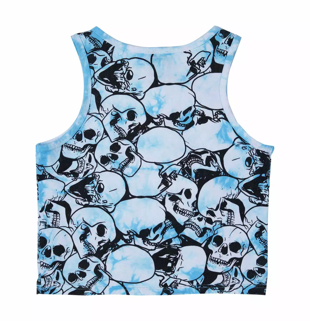BROKEN PROMISES Catacombs Crop Tank Lt Blue Sets
