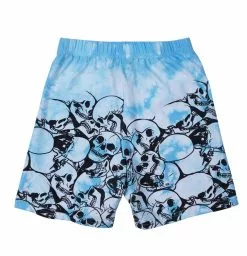 BROKEN PROMISES Bottoms Catacombs Biker Shorts Lt Blue
