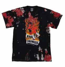 BROKEN PROMISES Don't Brake Tie Dye Tee Red/Blk Shirts