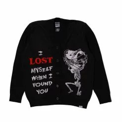 BROKEN PROMISES Lost Myself Cardigan Sweater Black