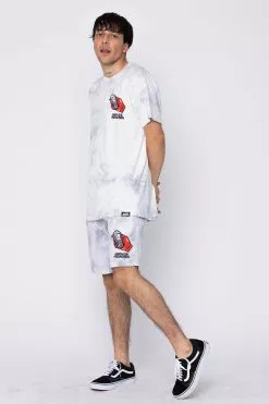 BROKEN PROMISES Lucky Lucifer Tie Dye Tee Wh/Gr