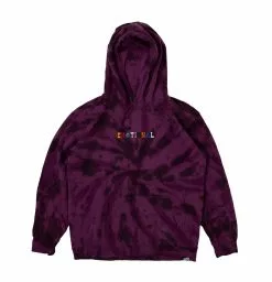 BROKEN PROMISES Hoodies Emotional Spiral Dye Hoodie Wash Purple