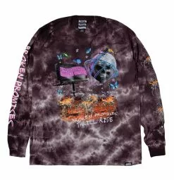 BROKEN PROMISES Shirts Thrill Ride Tie Dye Long Sleeve Purple
