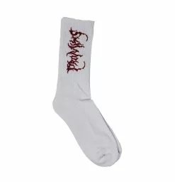 BROKEN PROMISES Graveyard Sock - White Accessories