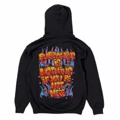BROKEN PROMISES Airbrush Hoodie Black - BP X Hot Stuff Hoodies