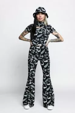 BROKEN PROMISES Bottoms Tropic Disaster Flare Pant
