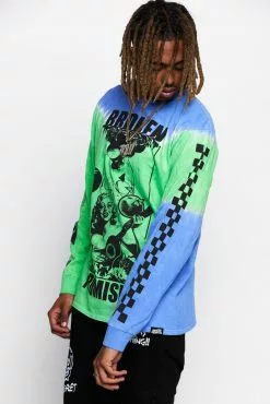 BROKEN PROMISES Shirts Acoustics Green Tie Dye L/S Tee