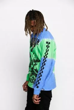 BROKEN PROMISES Shirts Acoustics Green Tie Dye L/S Tee