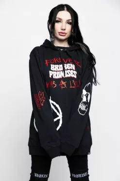 CASH Hoodies Untruthful Hoodie Black
