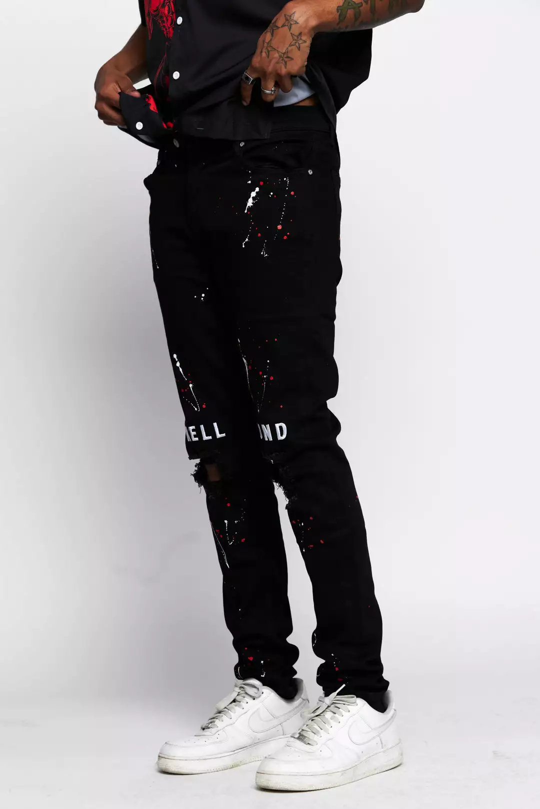 CASH Hell Bound Spatter Denim Bottoms