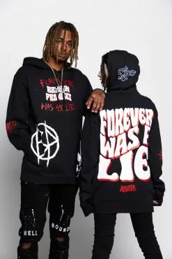 CASH Hoodies Untruthful Hoodie Black