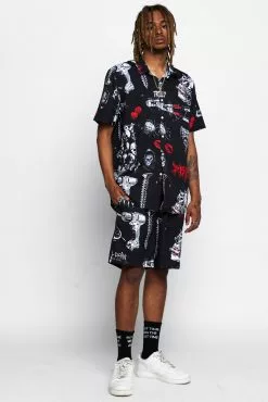 BROKEN PROMISES Love & Pain Button-Up Shirt