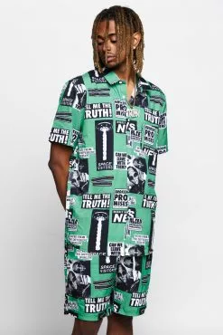 BROKEN PROMISES Shirts Headlines Button-Up Shirt