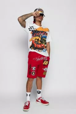 BROKEN PROMISES BP X Hot Wheels Heartbreaker Short Red Bottoms