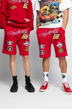 BROKEN PROMISES BP X Hot Wheels Heartbreaker Short Red Bottoms