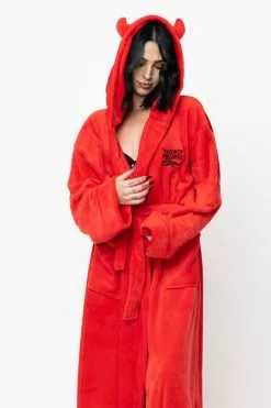 BROKEN PROMISES Devil Horn Robe Red Horn Hoodies