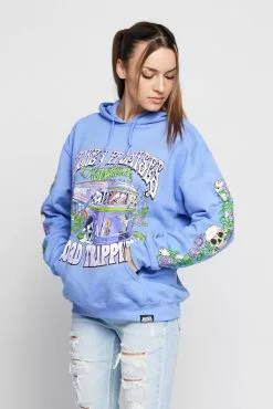 BROKEN PROMISES BP X Hot Wheels Road Trippin Purple Dye Hoodie