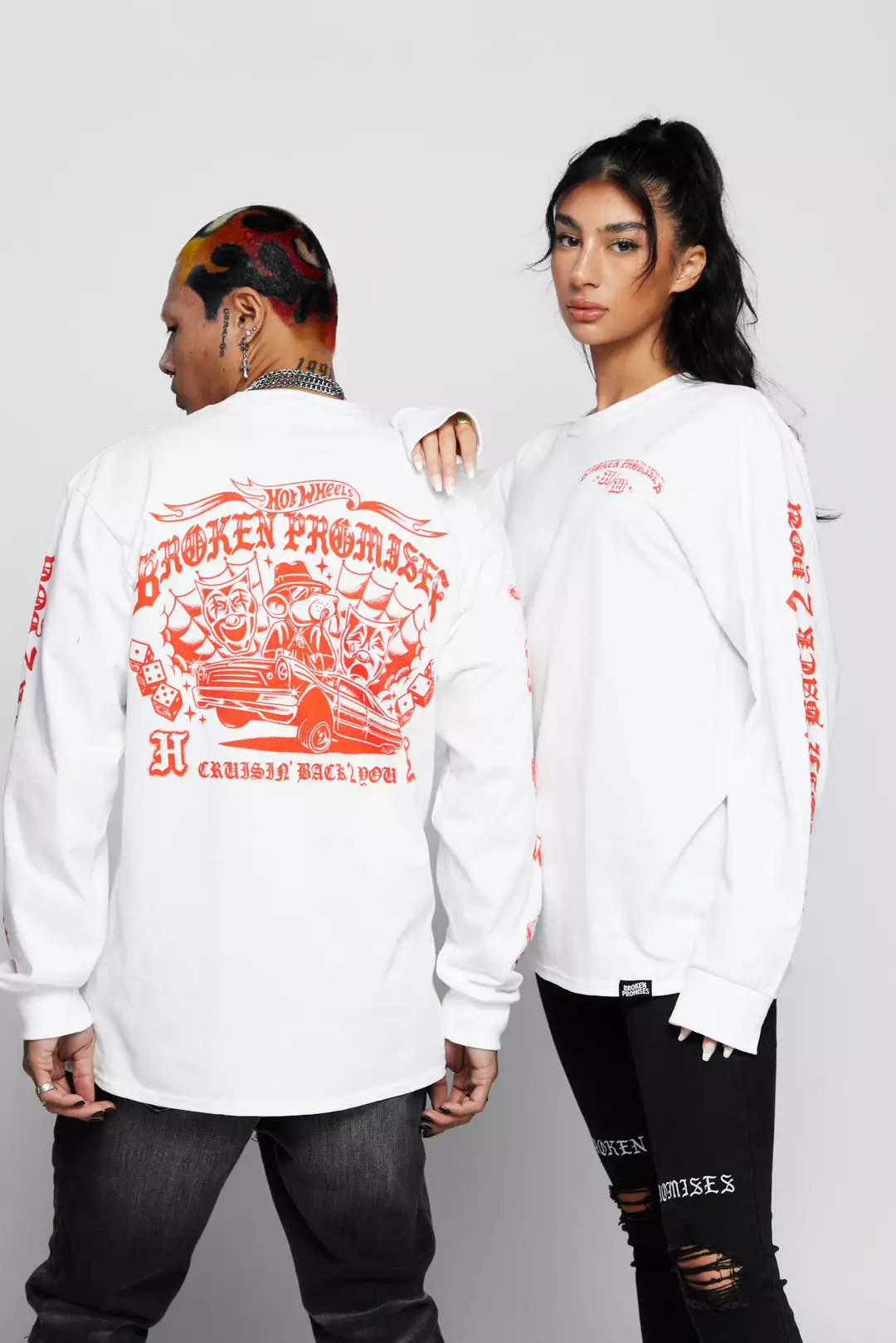 BROKEN PROMISES Shirts BP X Hot Wheels Cruisin Back 2 You L/S