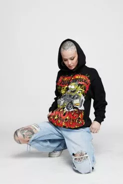 BROKEN PROMISES BP X Hot Wheels Lost Control Hoodie Black Hoodies