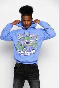 BROKEN PROMISES BP X Hot Wheels Road Trippin Purple Dye Hoodie