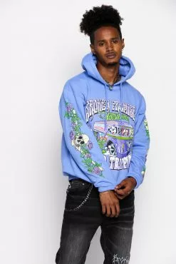 BROKEN PROMISES BP X Hot Wheels Road Trippin Purple Dye Hoodie