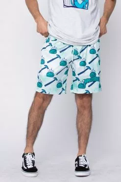 BROKEN PROMISES Brain Waves Shorts Green