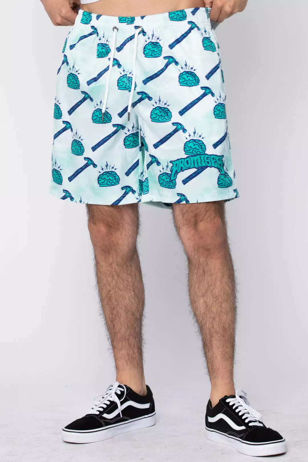 BROKEN PROMISES Brain Waves Shorts Green