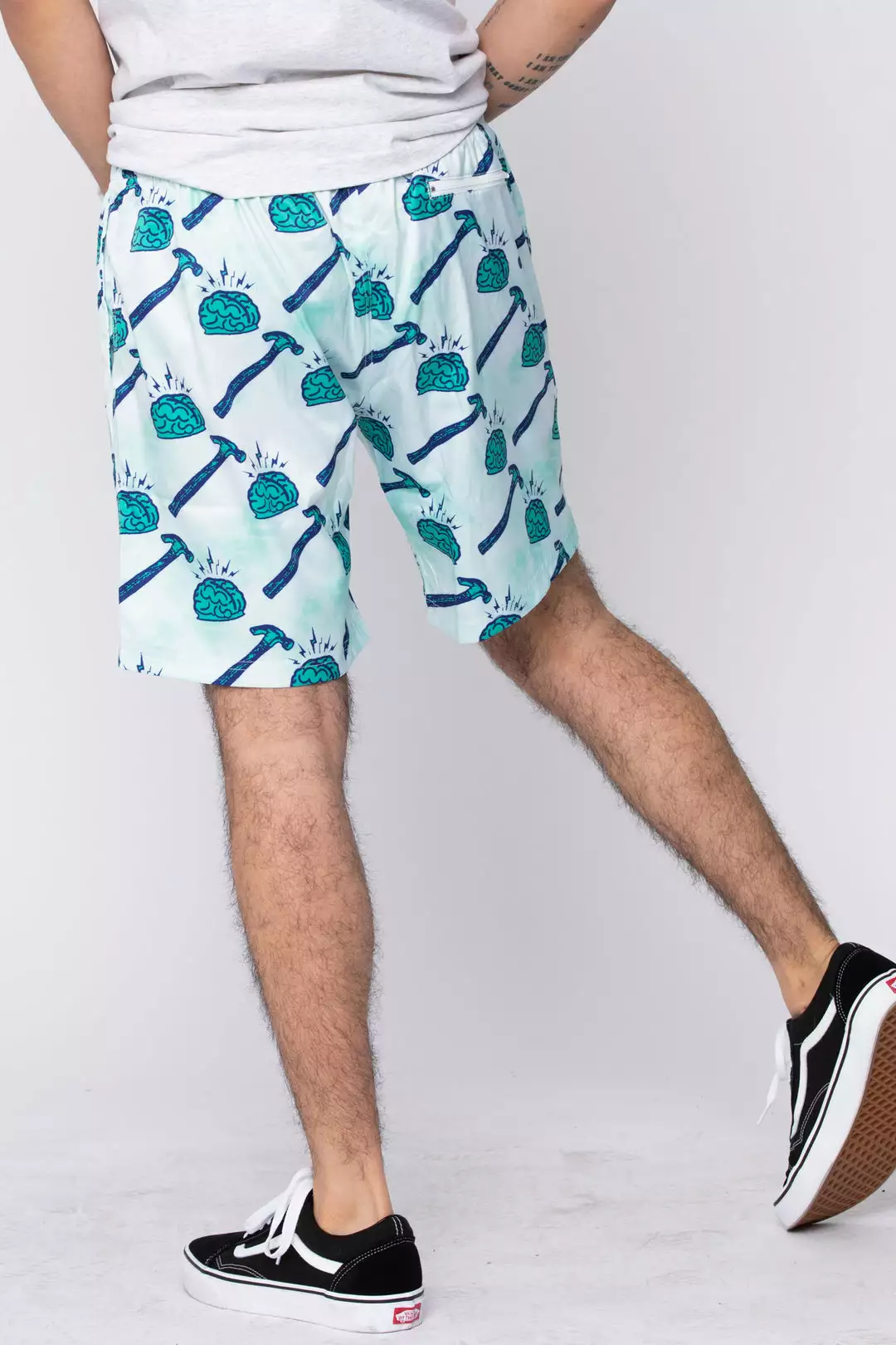 BROKEN PROMISES Brain Waves Shorts Green