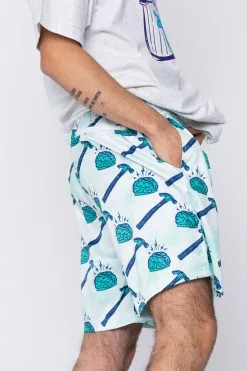 BROKEN PROMISES Brain Waves Shorts Green