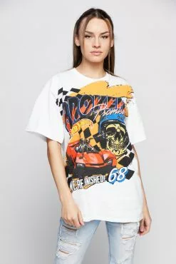 BROKEN PROMISES BP X Hot Wheels We're Finished S/S Tee White Shirts