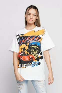 BROKEN PROMISES BP X Hot Wheels We're Finished S/S Tee White Shirts
