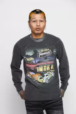 BROKEN PROMISES BP X Hot Wheels Look Both Ways Long Sleeve Shirts