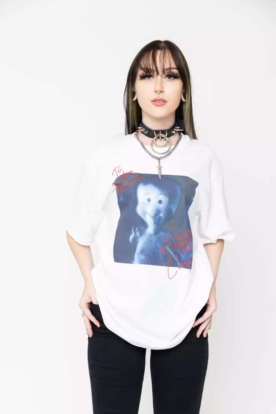 BROKEN PROMISES Shirts BP X Casper Autograph Tee White