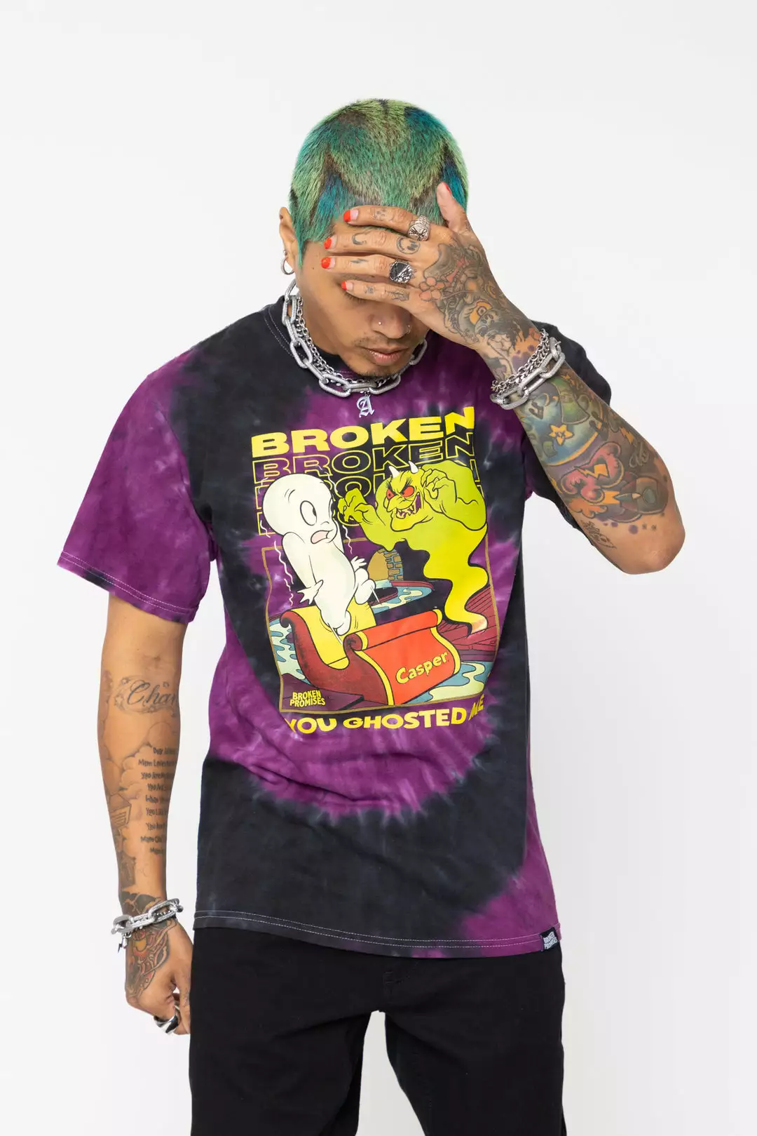 BROKEN PROMISES BP X Casper You Ghosted Me SST Purple Shirts