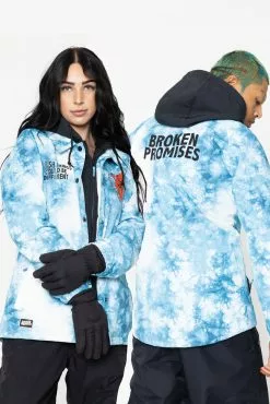 BROKEN PROMISES Tie Dye Hoodies Could Be Different Snow Jacket Blue
