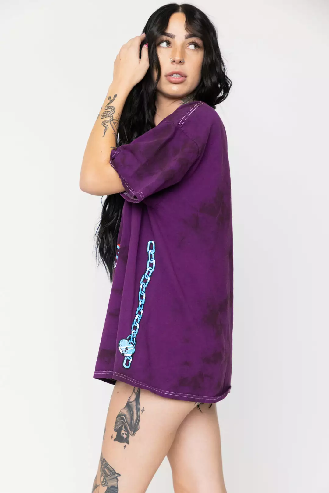 BROKEN PROMISES BPxSamborghini Escapism Purple Tie Dye Tee