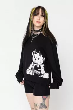 BROKEN PROMISES Unbearable Knit Sweater Womens' Tops