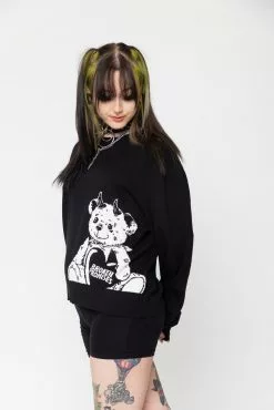 BROKEN PROMISES Unbearable Knit Sweater Womens' Tops