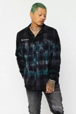 BROKEN PROMISES Slogan Bamboo Dye Flannel