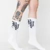 BROKEN PROMISES BP Lock Up Socks - White Accessories