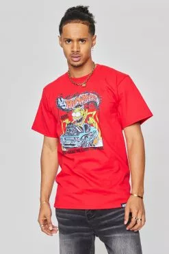 BROKEN PROMISES BP X Hot Wheels Control Tee Red