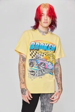 BROKEN PROMISES BP X Hot Wheels Heart Race Tee Yellow