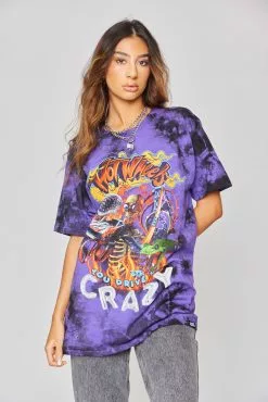 BROKEN PROMISES BP X Hot Wheels Track Tee Tie Dye Purple