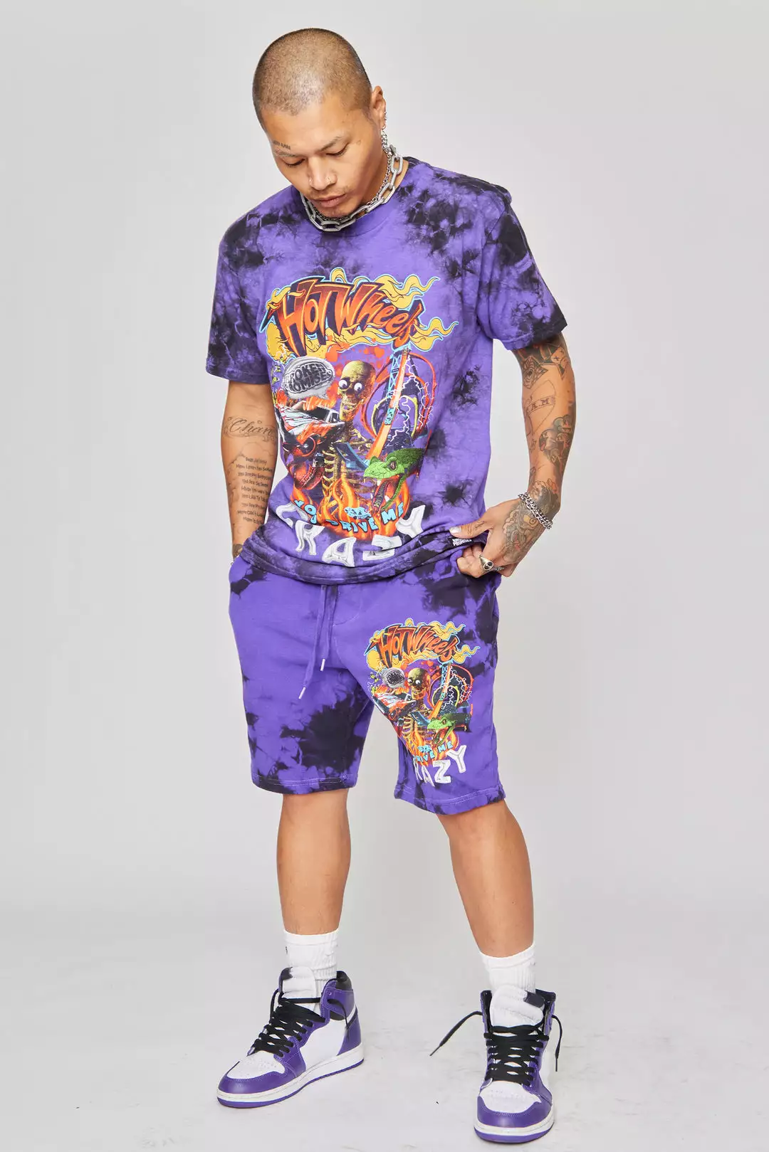 BROKEN PROMISES BP X Hot Wheels Track Shorts Purple