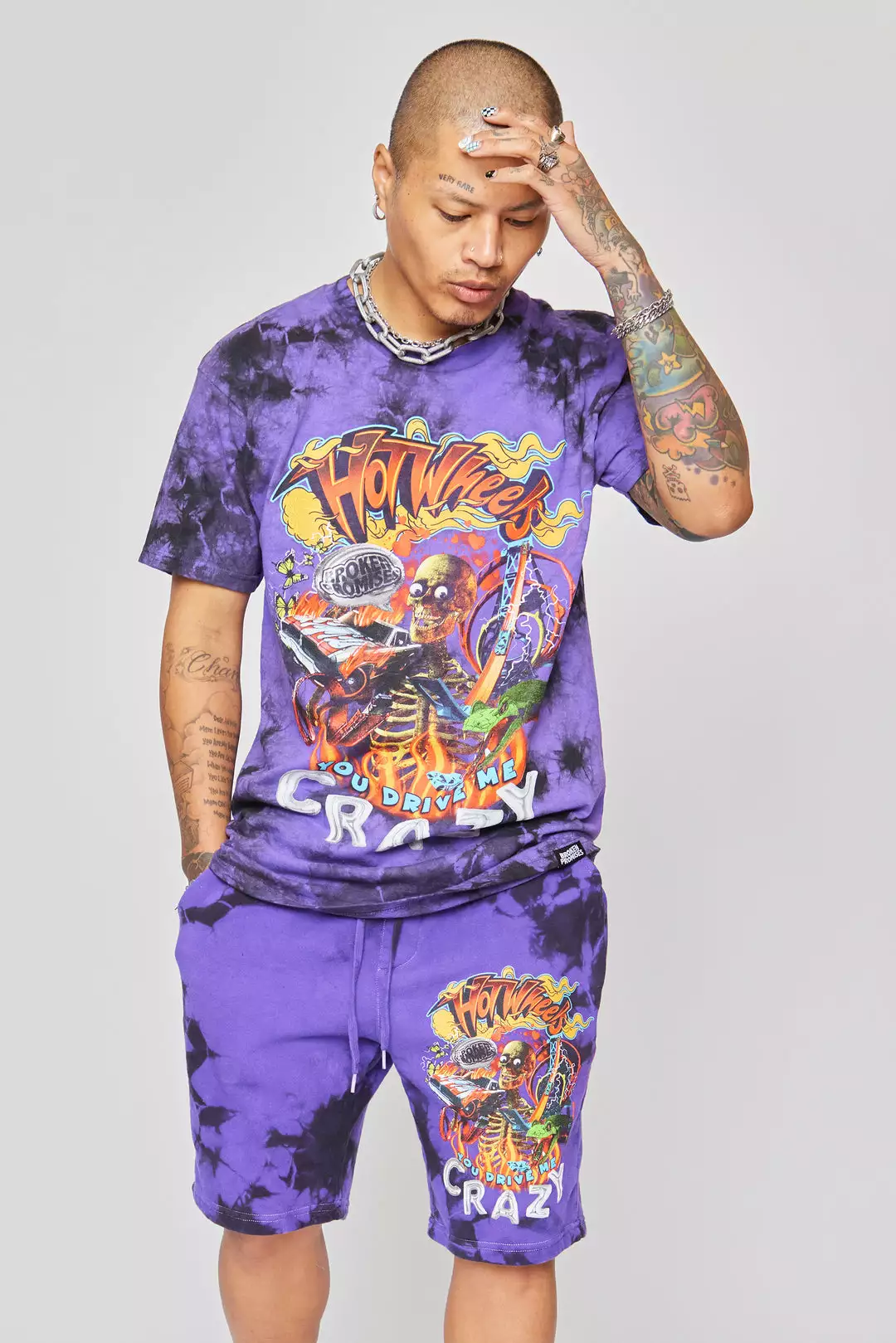 BROKEN PROMISES BP X Hot Wheels Track Shorts Purple