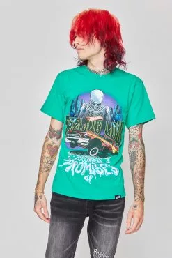 BROKEN PROMISES Shirts BP X Hot Wheels Feeling Low SST Green