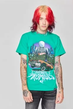BROKEN PROMISES Shirts BP X Hot Wheels Feeling Low SST Green