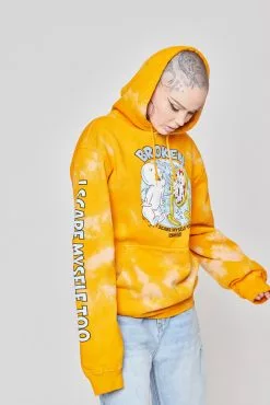 BROKEN PROMISES BP X Casper Scare Myself Hoodie Orange