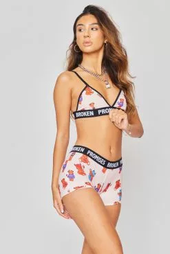 BROKEN PROMISES Unbearable Brief Pink Sets